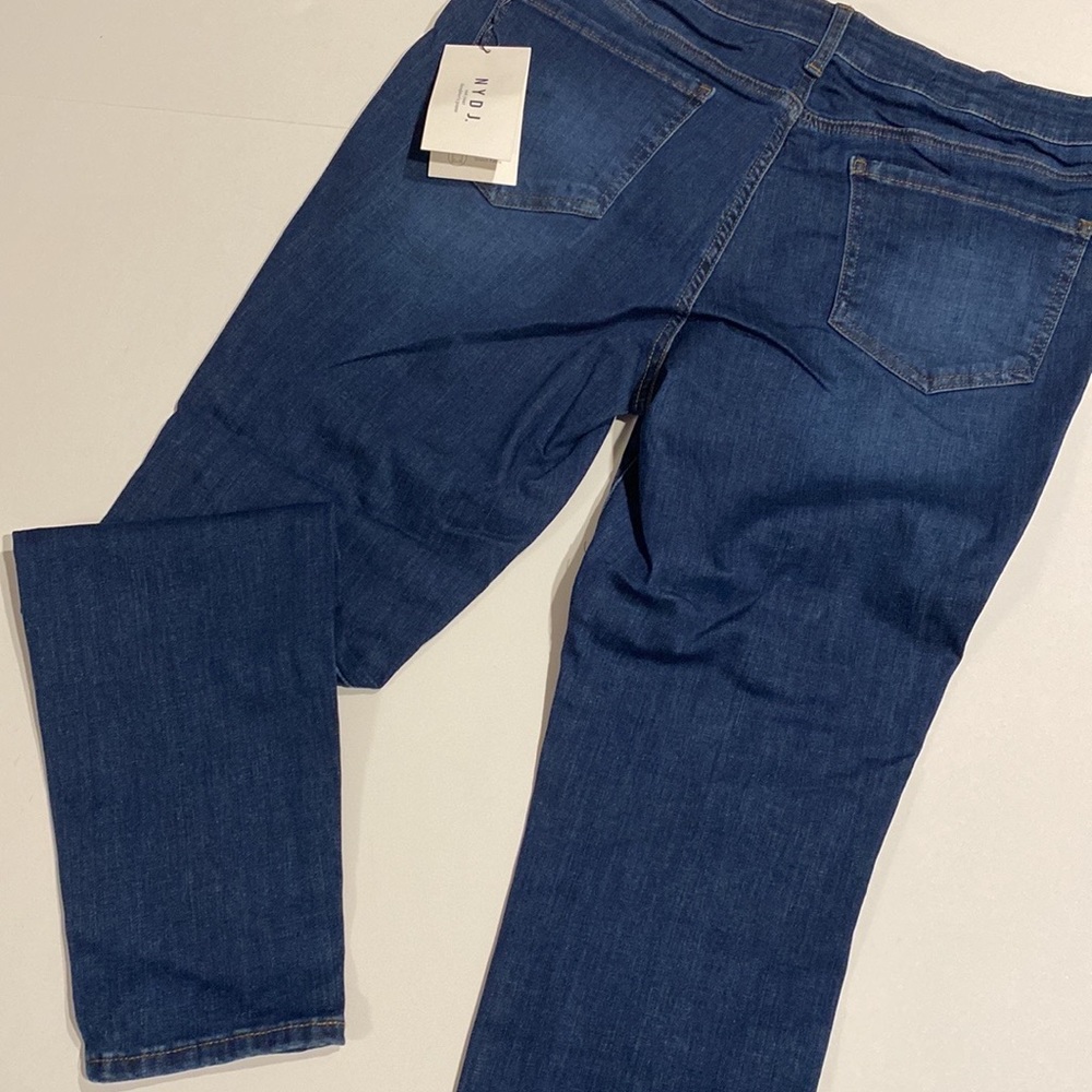 NYDJ SZ 10 Medium Wash Blue Skinny Denim Jeans New D31 - Picture 9 of 16